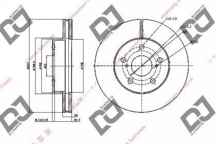 Тормозной диск DJ PARTS BD1567